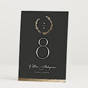 "Panache" - Table Numbers in Onyx by Kristie Kern - Folded