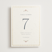 "Islamic Arch" - Table Numbers in Scarlet by Sabrin Deirani - Front