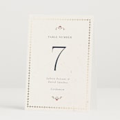 "Islamic Arch" - Table Numbers in Scarlet by Sabrin Deirani - Folded