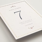 "Islamic Arch" - Table Numbers in Scarlet by Sabrin Deirani - Detail