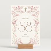 "meadow cross" - Table Numbers in Spring by Phrosné Barwood - Displayed (stand not included)