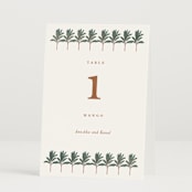 "Royal Wedding" - Table Numbers in Pista by Teju Reval - Folded