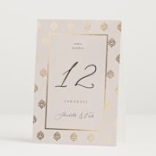 "Shraddha" - Table Numbers in Celestial by Deynaaz Daraei - Folded