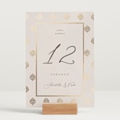 "Shraddha" - Table Numbers in Celestial by Deynaaz Daraei - Displayed (stand not included)