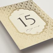 "Aatreya" - Table Numbers in Marigold by Pati Cascino - Detail