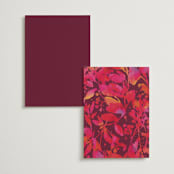 "Bright abstract" - Table Numbers in Sangria by Jessica Corliss - Back of Card Options