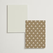 "Henna Stamp" - Table Numbers in Champagne by Oma N. Ramkhelawan - Back of Card Options