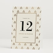 "Henna Stamp" - Table Numbers in Champagne by Oma N. Ramkhelawan - Folded