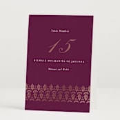 "Zardozi" - Table Numbers in Amethyst by Mansi Verma - Folded