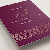 "Zardozi" - Table Numbers in Amethyst by Mansi Verma - Detail