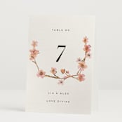 "Love Blossom" - Table Numbers in Blush by Petra Kern - Folded