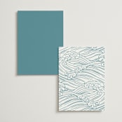 "waves" - Table Numbers in Aqua by Jessie Steury - Back of Card Options