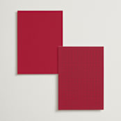 "Double Peony" - Table Numbers in Ruby by Janean Hinger - Back of Card Options