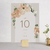 "Bloom" - Table Numbers in Tea by Leah Bisch - Front