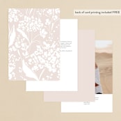 "Lovely Day" - Table Numbers in Rose Quartz by Leah Bisch - Back of Card Options