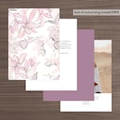 "side romance" - Table Numbers in Sunset by Phrosné Barwood - Back of Card Options