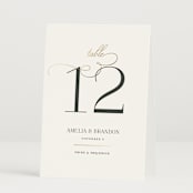 "Elegant Flourish" - Table Numbers in Sugar by Jessica Williams - Folded