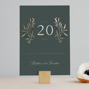 "Gilded" - Table Numbers in Slate by Leah Bisch - Front