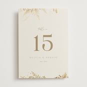 "Garden" - Table Numbers in Mahogany by Leah Bisch - Front