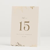 "Garden" - Table Numbers in Mahogany by Leah Bisch - Folded