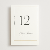 "Gilded Border" - Table Numbers in Silk by Kelly Schmidt - Front