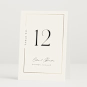 "Gilded Border" - Table Numbers in Silk by Kelly Schmidt - Folded