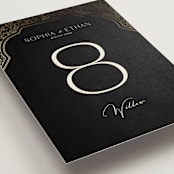 "Heirloom Branches" - Table Numbers in Midnight by GeekInk Design - Detail