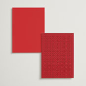 "HAPPINESS x 2" - Table Numbers in Ruby by Melanie Kosuge - Back of Card Options