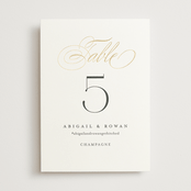 "Initialed" - Table Numbers in Chantilly by Jessica Williams - Front