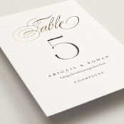 "Initialed" - Table Numbers in Chantilly by Jessica Williams - Detail