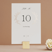 "Tradition" - Table Numbers in Almond by Leah Bisch - Front