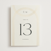"Curves" - Table Numbers in Chiffon by Amy Payne - Front