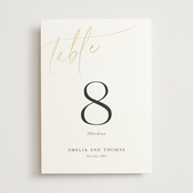 "The Wedding" - Table Numbers in Marshmallow by Kaydi Bishop - Front