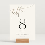 "The Wedding" - Table Numbers in Marshmallow by Kaydi Bishop - Displayed (stand not included)