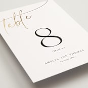"The Wedding" - Table Numbers in Marshmallow by Kaydi Bishop - Detail