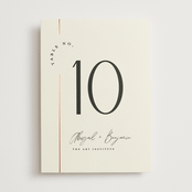 "Together" - Table Numbers in Cream Puff by Pixel and Hank - Front