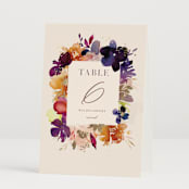 "Bouquet" - Table Numbers in Cream by Lori Wemple - Folded
