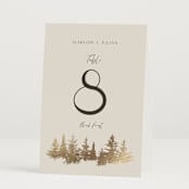 "Vista" - Table Numbers in Fallen Snow by Robin Ott - Folded