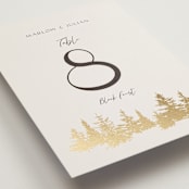 "Vista" - Table Numbers in Fallen Snow by Robin Ott - Detail