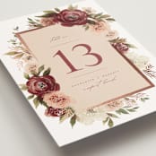 "Romantic Frame" - Table Numbers in Peony by Wildfield Paper Co - Detail