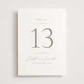 "Classic Line Frame" - Table Numbers in Silk by Wildfield Paper Co - Front