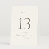 "Classic Line Frame" - Table Numbers in Silk by Wildfield Paper Co - Folded