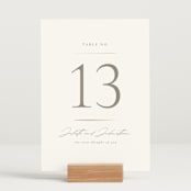 "Classic Line Frame" - Table Numbers in Silk by Wildfield Paper Co - Displayed (stand not included)