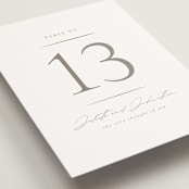 "Classic Line Frame" - Table Numbers in Silk by Wildfield Paper Co - Detail