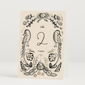 "Santa Catalina" - Table Numbers in Ink Wash by Ani Somi - Folded