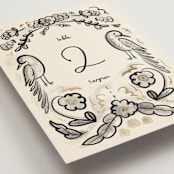 "Santa Catalina" - Table Numbers in Ink Wash by Ani Somi - Detail