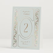 "Castle" - Table Numbers in Hummingbird by Claudia Orengo - Folded