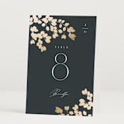 "Loire" - Table Numbers in Deep Sea by Kristie Kern - Folded