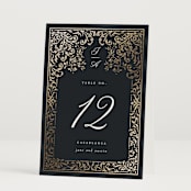 "Regency Grace" - Table Numbers in Onyx by Ana de Sousa - Folded