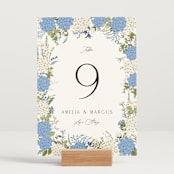 "Garden Whisper" - Table Numbers in Coastal by Susan Moyal - Displayed (stand not included)